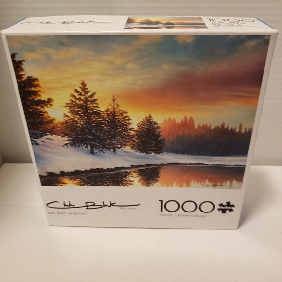 Lot 2  Puzzles 1000 piece each w/ Posters Path of Totality, One Quiet Morning - Picture 14 of 16